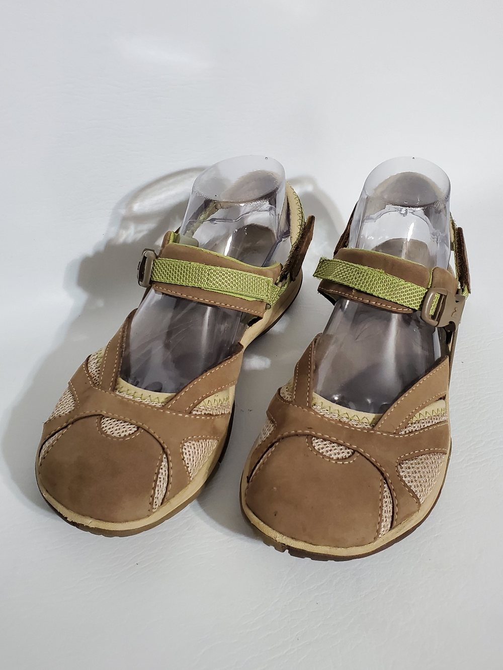 Merrell Brown Green Closed-Toe Mary-Jane Sandals Women's Size 8